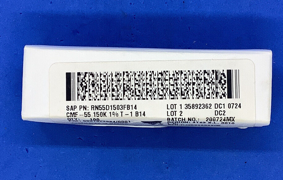 VISHAY-RN55D1503FB14-METAL FILM RESISTOR150KOHM125mW1%,5PK