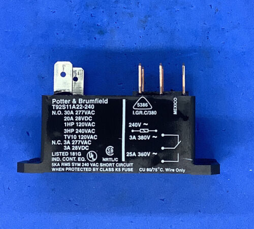 Potter & Brumfield T92 S11A22-240 Power Relay