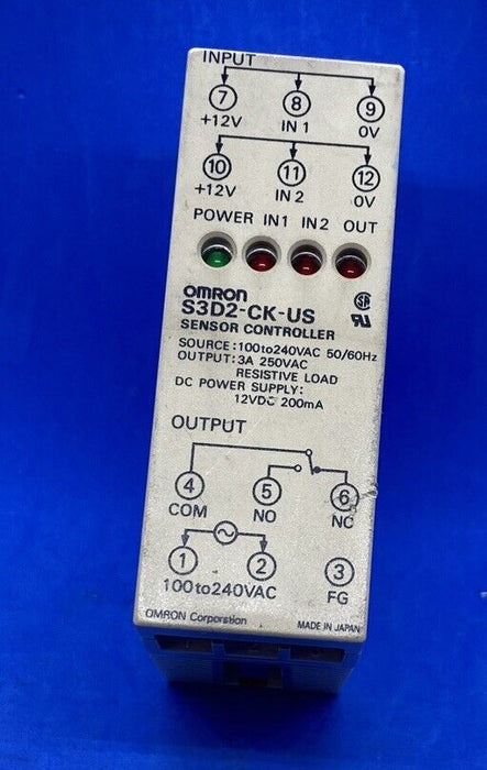 E-149, Omron S3D2-CK-US, Sensor Controller, Multi-funct. w/ 2 inputs/1 output