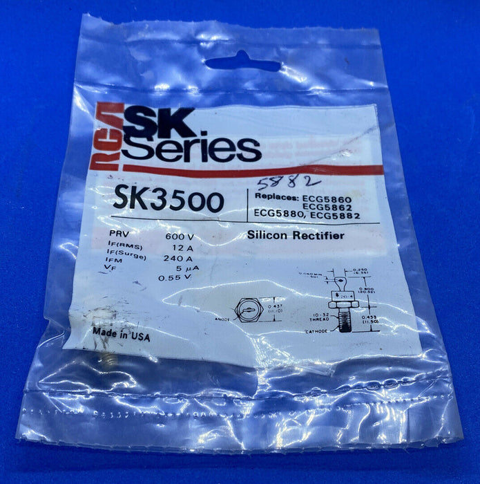 SK3500 Silicon Rectifier  PRV600  12A   cross to NTE5882