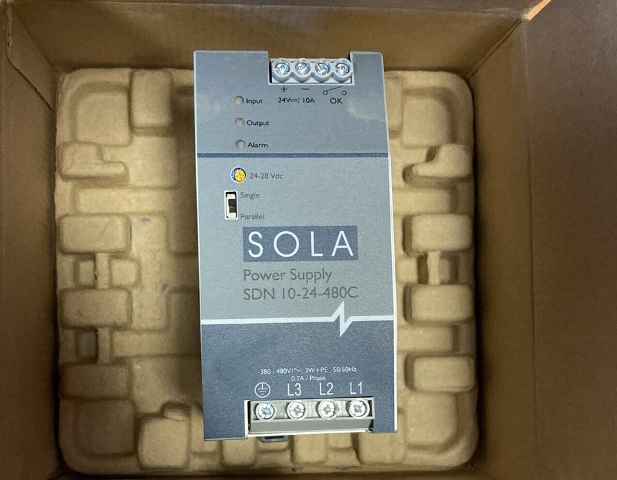 SOLA/HEVI-DUTY SDN10-24-480C DC Power Supply,24VDC,10A,47-63Hz