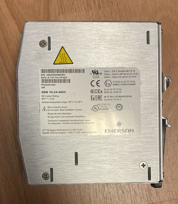 SOLA/HEVI-DUTY SDN10-24-480C DC Power Supply,24VDC,10A,47-63Hz