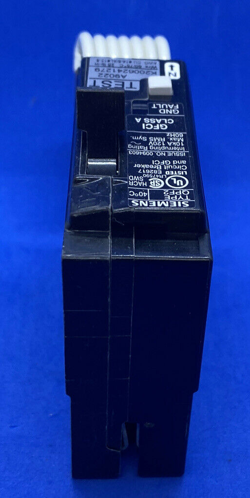 Siemens QF115A 15 Amp Ground Fault Circuit Interrupter With Self Test- Type QPF2