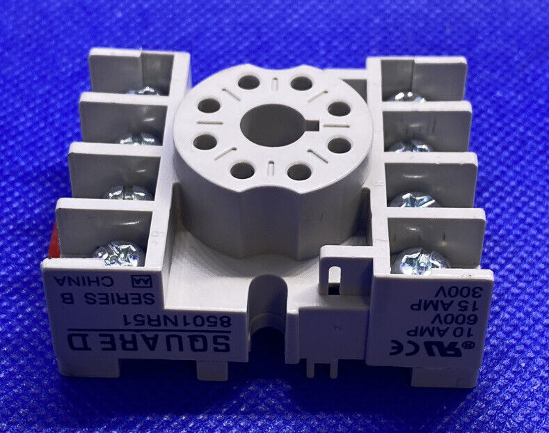 Square D 8501NR51 Relay Socket 600VAC 10A 15A 300V