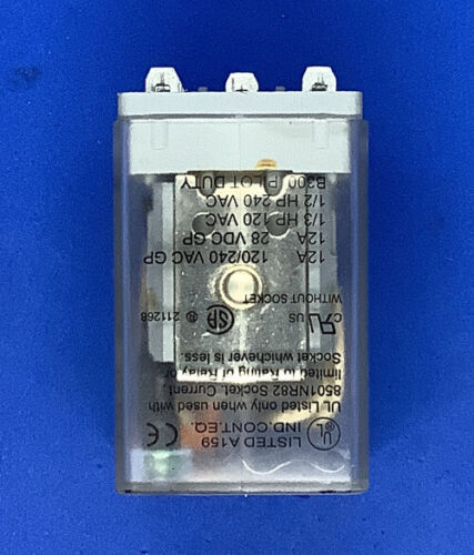 Square D relay class 8501 KU13P14V20 3pdt 120V