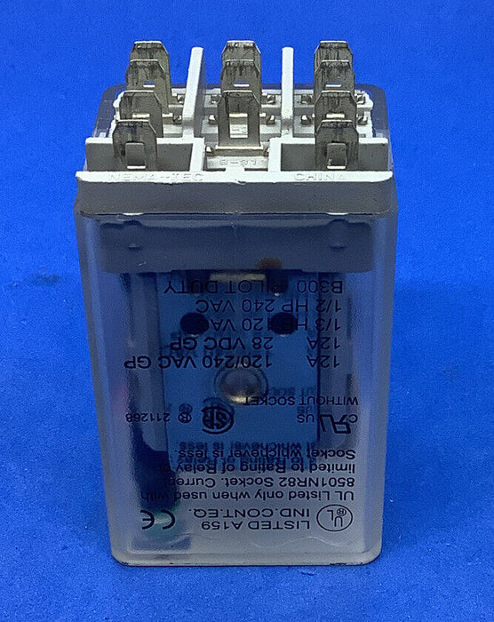 Square D relay class 8501 KU13P14V20 3pdt 120V