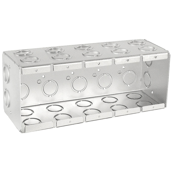 Solid 3-1/2 Inch Deep Five Gang Masonry Box-1 per case