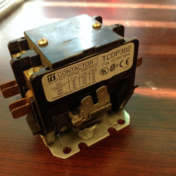 TC TCDP302, TWO POLE DEFINITE PURPOSE CONTACTOR RELAY