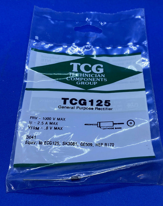 TCG125 General Purpose Rectifier - ECG125,SK3081,GE509,HEP R170