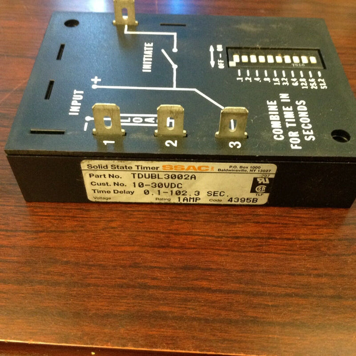 SSAC TDUBL3002A Solid State Timer .1 to 102.3 Seconds