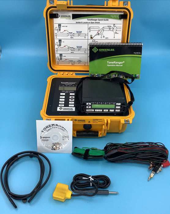 GREENLEE TONERANGER TF1 CABLE FAULT LOCATOR W/ ARIEL BURIED & PAIRED ID