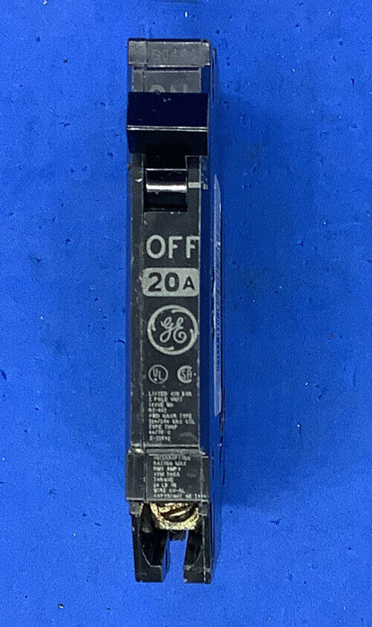 GE GENERAL ELECTRIC THQP120 CIRCUIT BREAKER 1 POLE 20 AMP 120/240 VAC