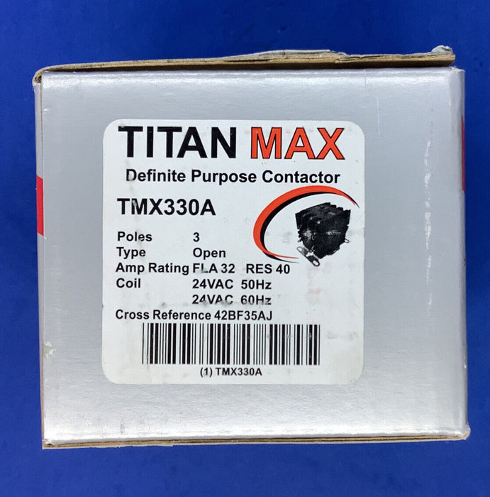 Titan Max TMX350C Definite Purpose Contactor 3 Pole 50 FLA 208-240V Coil