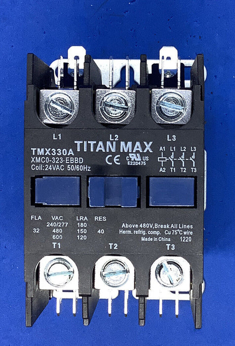 Titan Max TMX350C Definite Purpose Contactor 3 Pole 50 FLA 208-240V Coil