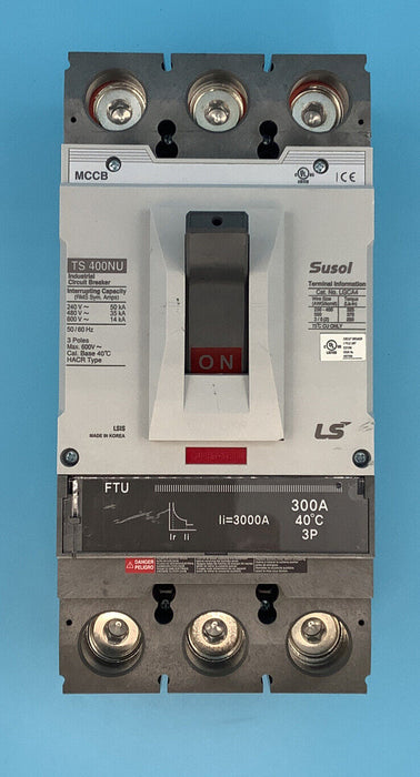 LS Industrial TS 400NU Circuit Breaker 600V 300A TS400FTU Trip