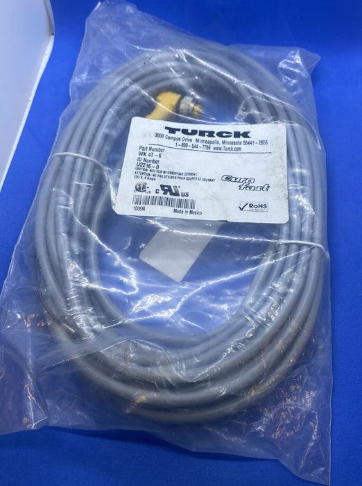 Turck Wk 4T-6 Wk4T6 Wk-4T-6 U2216-0 Euro Fast Cords