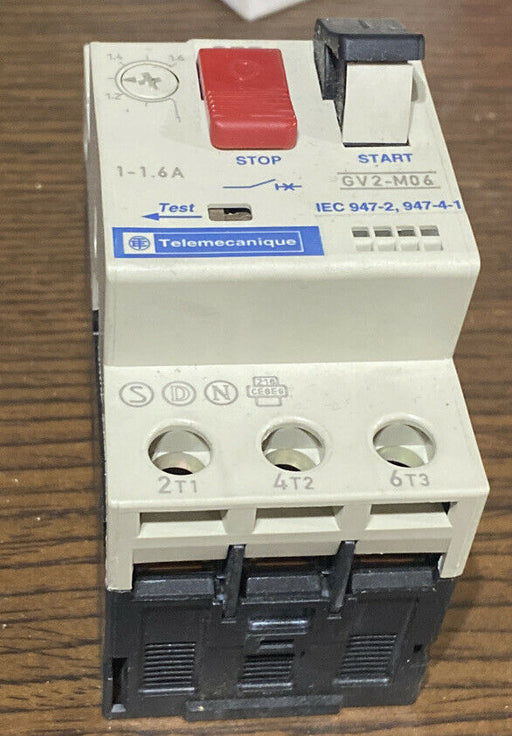 (USED) Telemecanique GV2-M06 Motor Starter Circuit Protector 1-1.6 Amp GV2M06 GV2 M06 - EcoTech Solutions Inc.