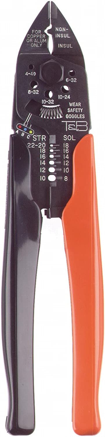 Thomas & Betts WT2000 Plier Type Crimping Tool with Wire Cutter Bolt Cutter and Wire Strippers - EcoTech Solutions Inc.