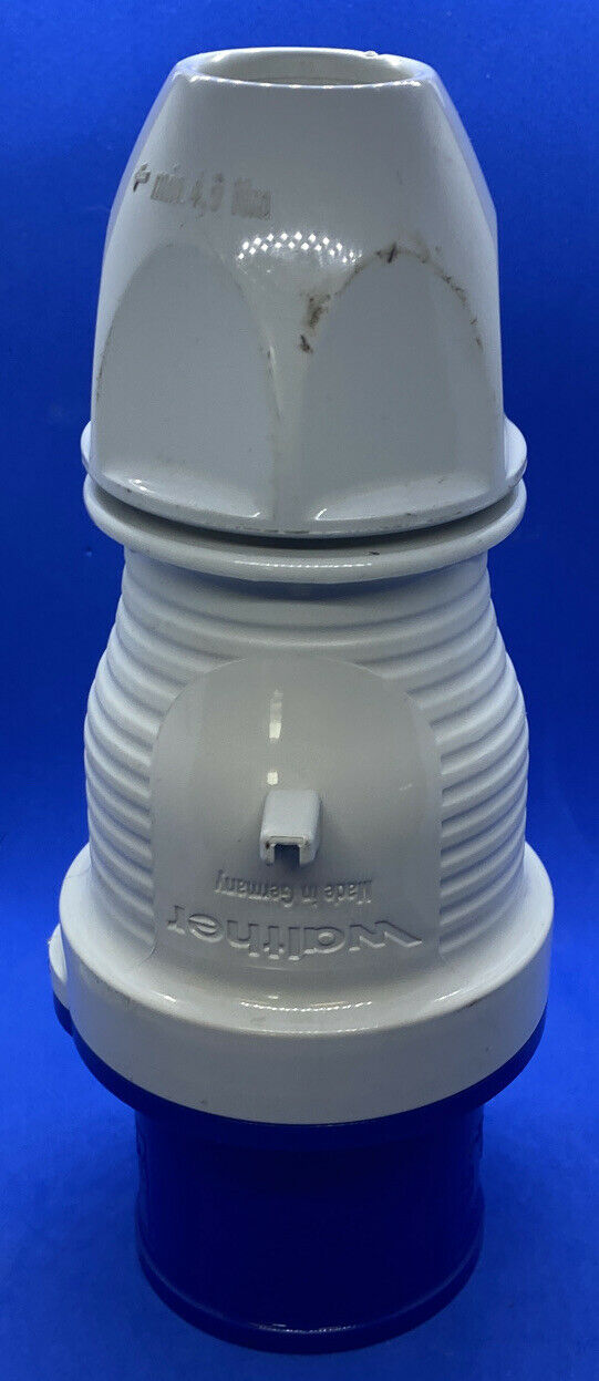 Walther Type 230 306 32A-6h 200-250V IP44 3-Pin Power Entry Connector Blue - EcoTech Solutions Inc. 