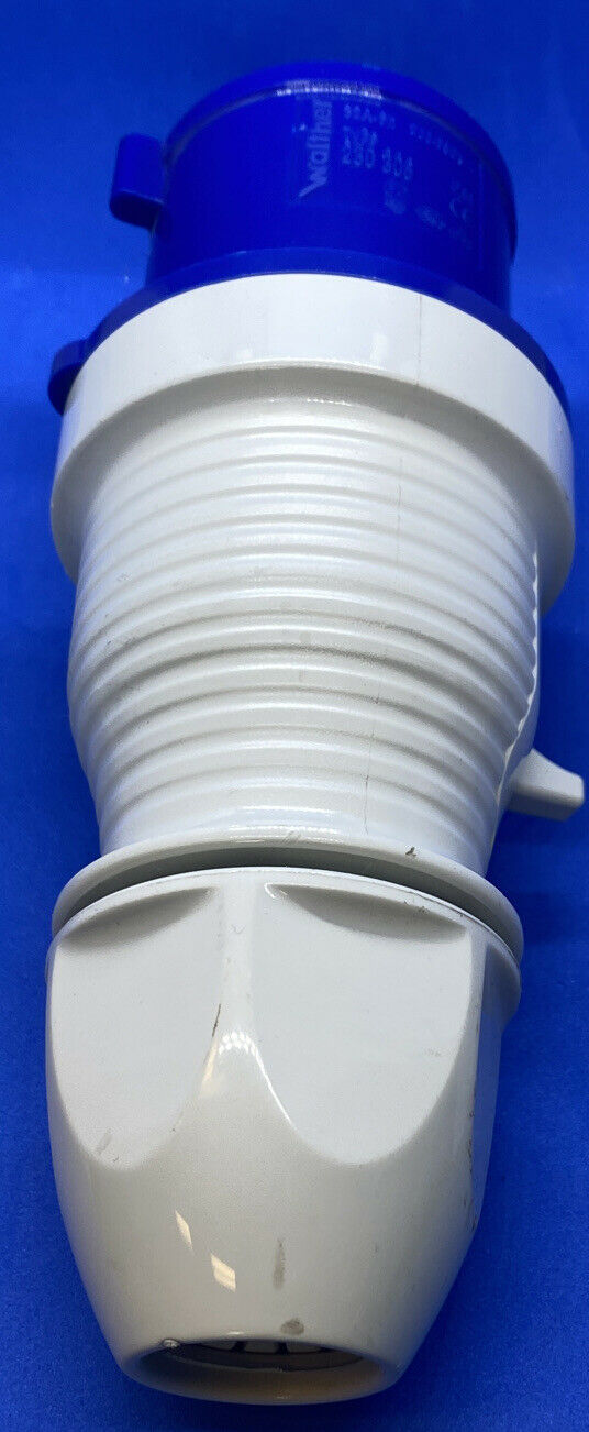 Walther Type 230 306 32A-6h 200-250V IP44 3-Pin Power Entry Connector Blue - EcoTech Solutions Inc. 