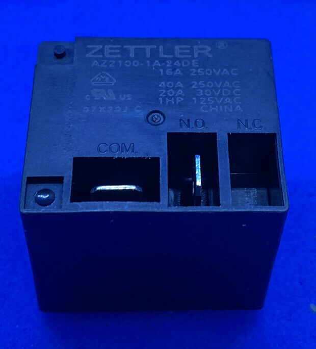 American Zettler, Inc. AZ2100-1A-24DE Relay; E-Mech; Power; SPST; Cur-Rtg 40A; Ctrl-V 24DC; Vol-Rtg 300/30AC/DC; 5 Pin