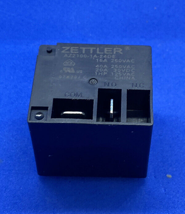 American Zettler, Inc. AZ2100-1A-24DE Relay; E-Mech; Power; SPST; Cur-Rtg 40A; Ctrl-V 24DC; Vol-Rtg 300/30AC/DC; 5 Pin