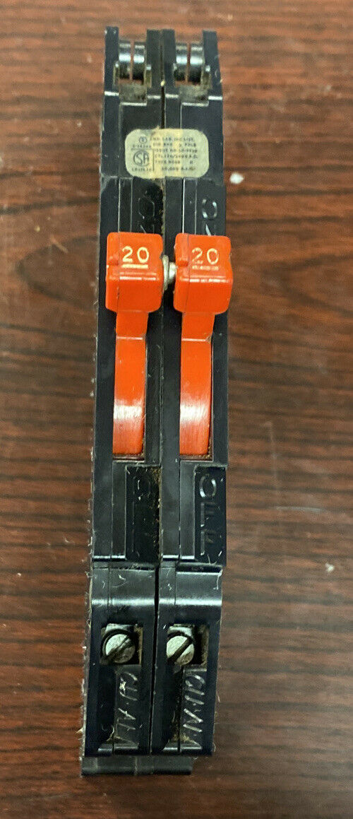 ZINSCO SYLVANIA GTE RC38 2 POLE 20 AMP Circuit Breaker - EcoTech Solutions Inc.