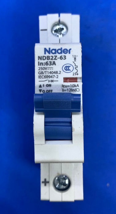 NADER NDB2Z-63 In:63A CIRCUIT BREAKER