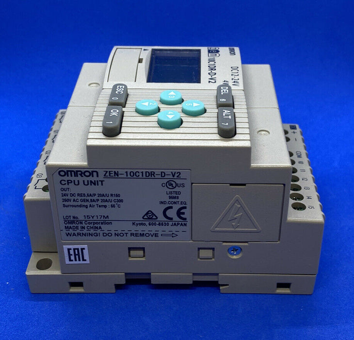 NEW OMRON INDUSTRIAL AUTOMATION ZEN-10C1DR-D-V2 PLC RELAY LCD 10I/O 12VDC