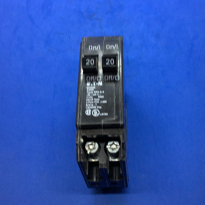 Eaton BD2020 Plug-In Mount Type BD Duplex Circuit Breaker 1-Pole (2) 20 Amp 120 Volt AC