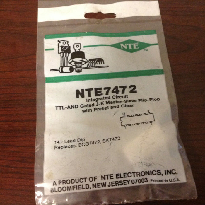 NTE Electronics NTE7472 IC 14-Lead Dip (ECG7472, SK7472)