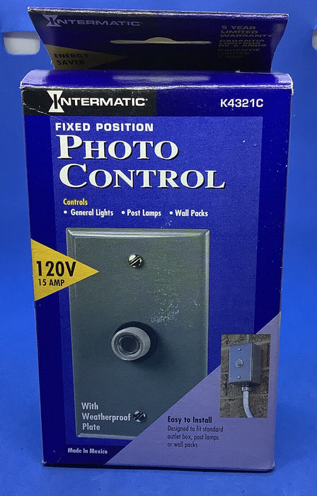 Intermatic Photo Sensor Surplus Intermatic Fixed Position Photo Control K4321C — EcoTech ...