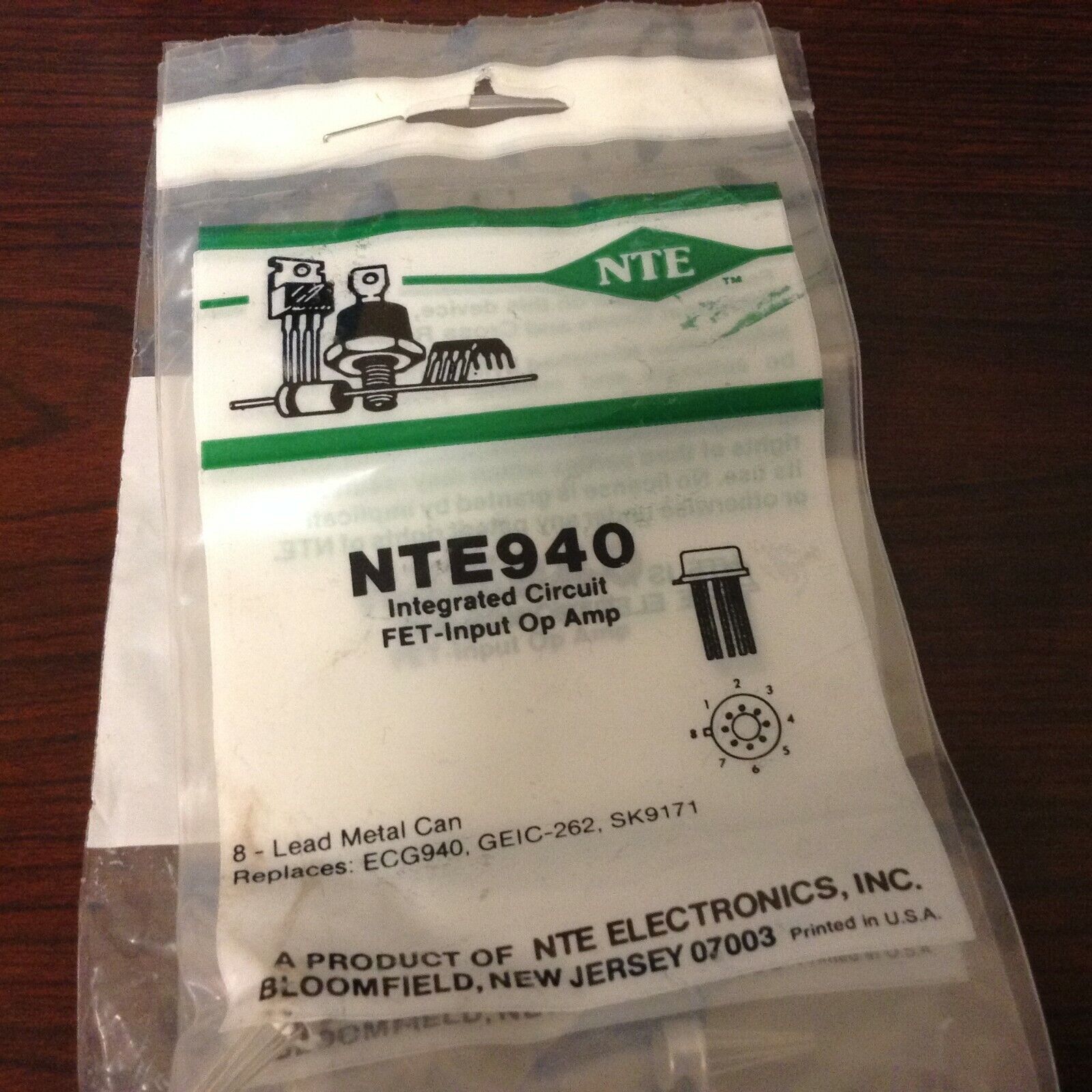 NTE NTE940 IC INTEGRATED CIRCUIT POSITIVE VOLTAGE REGULATOR EQUIV To ECG1940 - EcoTech Solutions Inc. 