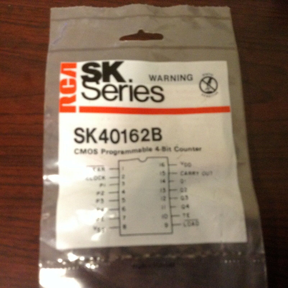 RCA SK40162B - 4-Bit Counter 16-Pin DIP CMOS IC, NOS