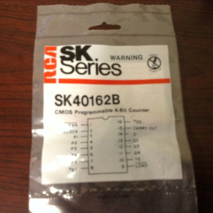 RCA SK40162B - 4-Bit Counter 16-Pin DIP CMOS IC, NOS