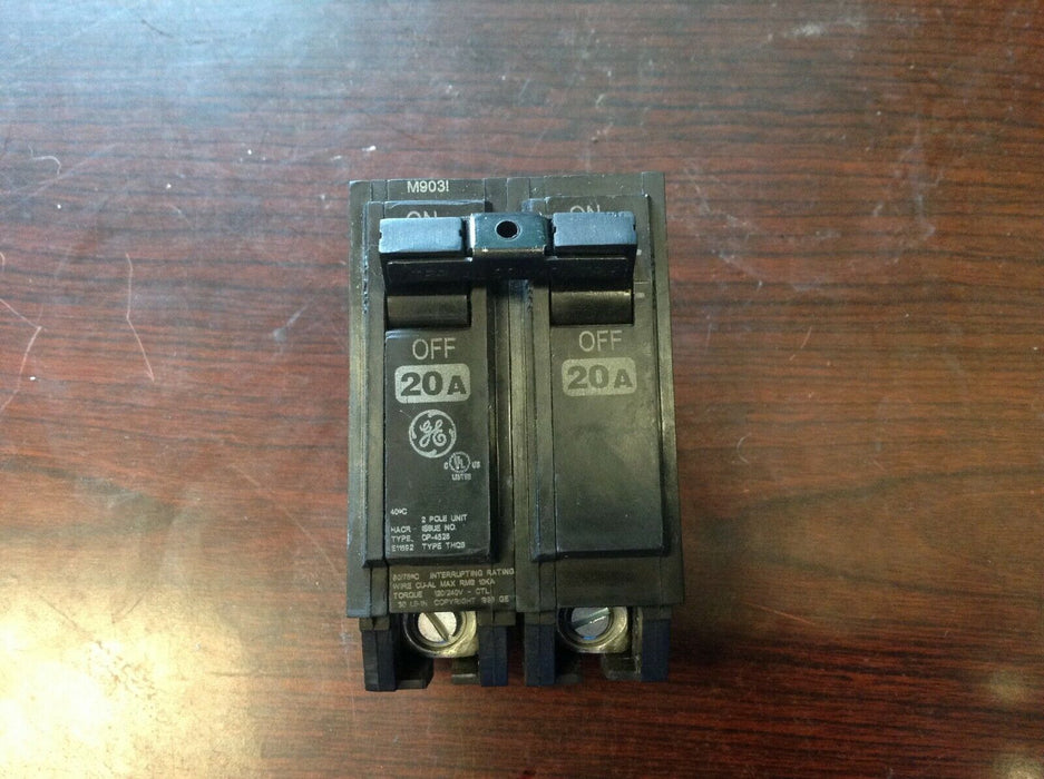 GE 20A Circuit Breaker Type THQL 2 Pole E-11592 General Electric