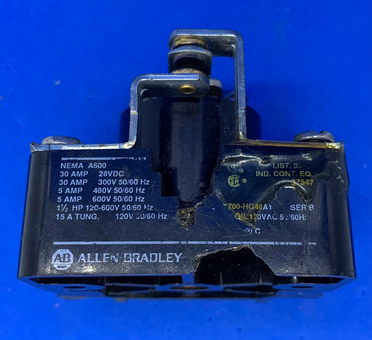 ALLEN BRADLEY 700-HG46A1 Control SPDT Relay C 120V-AC 40A