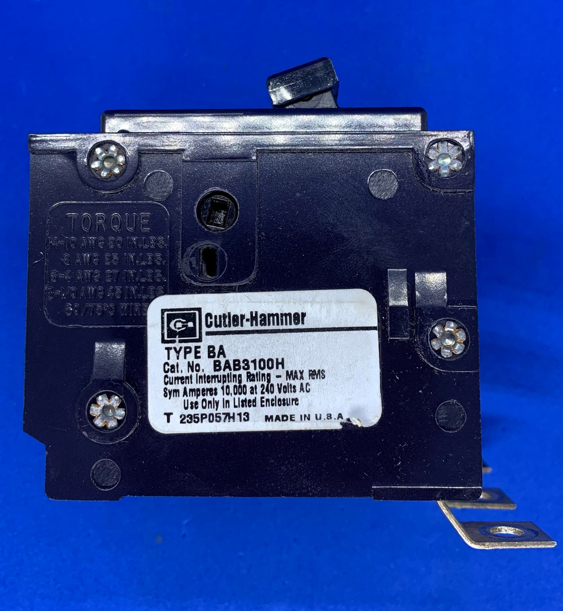 BAB3100H 100 AMP CIRCUIT BREAKER — EcoTech Solutions Inc.