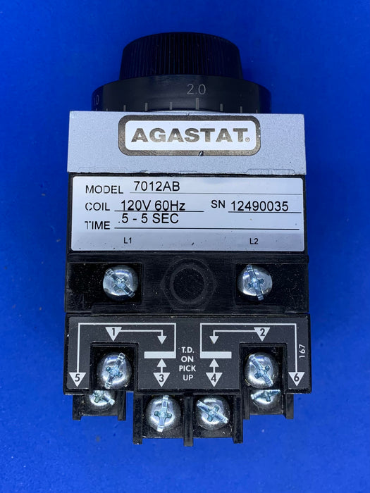 AGASTAT 7012AB Time Delay Relay 120VAC .5 - 5 seconds TE Connectivity…